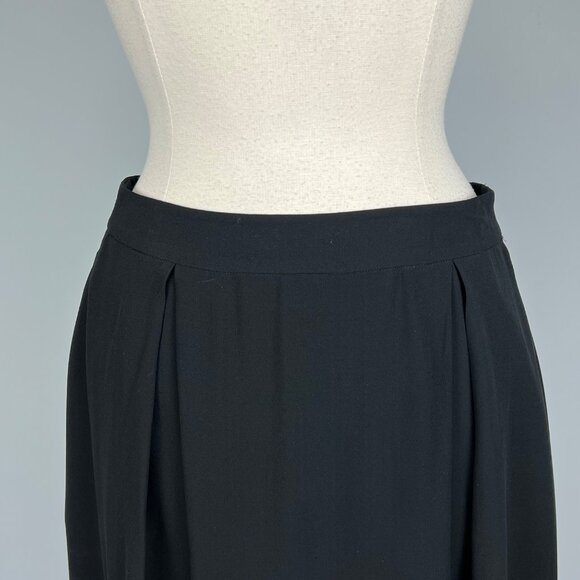 Eileen Fisher Womens Pleated Skirt Black A Line Pockets Lightweight size Small - Picture 2 of 9